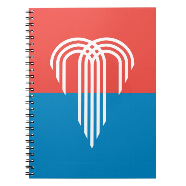 Caderno Espiral Notebook com bandeira de Kansas City (Frente)