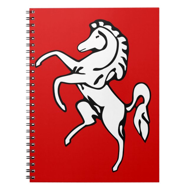 Caderno Espiral Notebook com bandeira de Kent, Inglaterra (Frente)