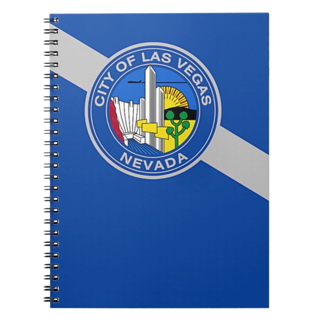 Caderno Espiral Notebook com bandeira de Las Vegas (Frente)