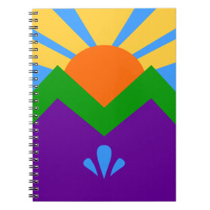 Caderno Espiral Notebook com bandeira de Manitou Primaveras, Color