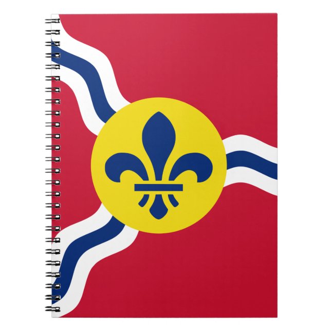 Caderno Espiral Notebook com bandeira de Rua. Louis, Missouri (Frente)