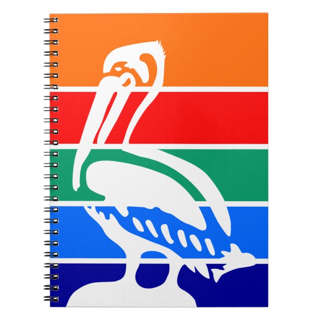 Caderno Espiral Notebook com bandeira de Rua. Petersburgo (Frente)