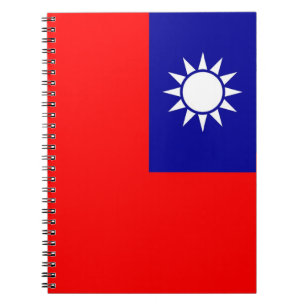 Caderno Espiral Notebook com bandeira de Taiwan