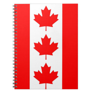Caderno Espiral Notebook com bandeira do Canadá