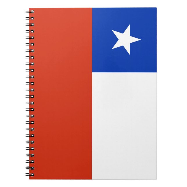 Caderno Espiral Notebook com bandeira do Chile (Frente)