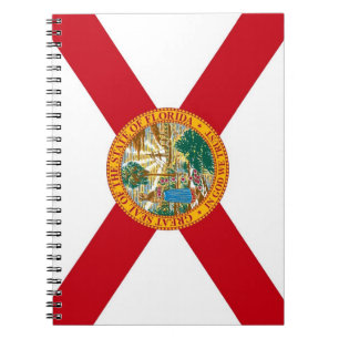 Caderno Espiral Notebook com bandeira do Estado da Flórida