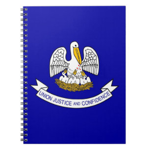 Caderno Espiral Notebook com bandeira do Estado da Louisiana