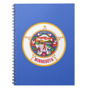 Caderno Espiral Notebook com bandeira do Estado de Minnesota