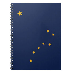 Caderno Espiral Notebook com bandeira do Estado do Alasca