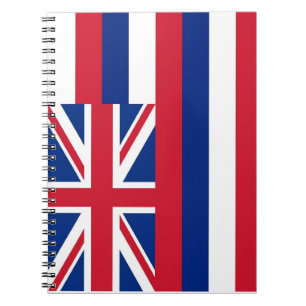 Caderno Espiral Notebook com bandeira do Estado do Havaí