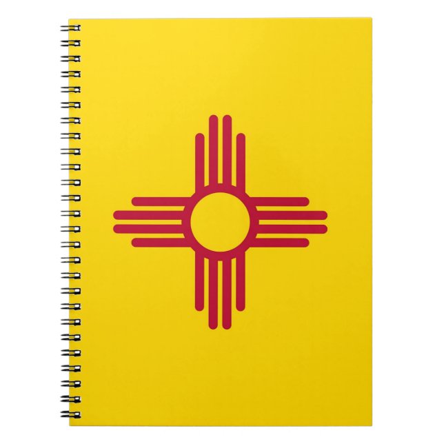Caderno Espiral Notebook com bandeira do Estado do Novo México (Frente)