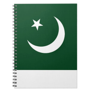 Caderno Espiral Notebook com bandeira do Paquistão