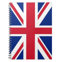 Notebook com bandeira do Reino Unido
