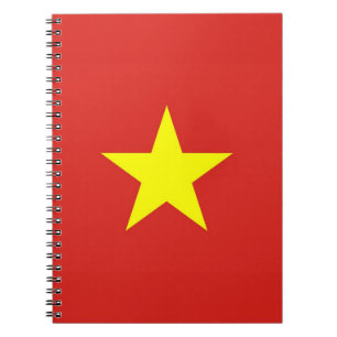 Caderno Espiral Notebook com bandeira do Vietnã