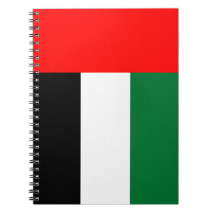 Caderno Espiral Notebook com bandeira dos Emirados Árabes Unidos