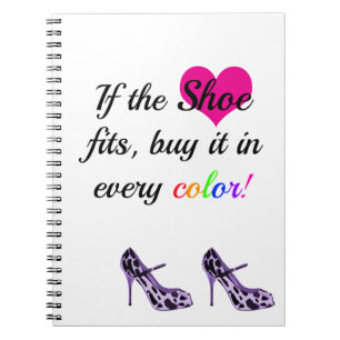 Caderno Espiral Notebook com Calçado de cotação engraçada