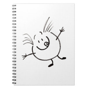 Caderno Espiral Notebook com Cara de porta fofo