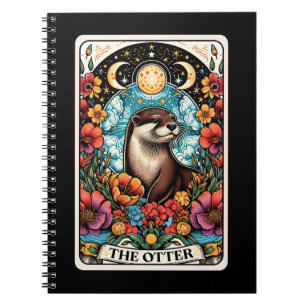 Caderno Espiral Notebook com cartão tarot espiritual externo