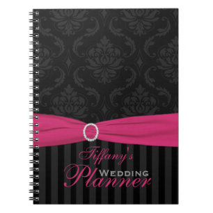 Caderno Espiral Notebook com Cinza rosa, preto, com risca