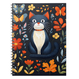 Caderno Espiral Notebook com cobrir de impressão de gato giro