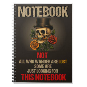 Caderno Espiral Notebook com Cobrir preto Vintage - Gótica crônica