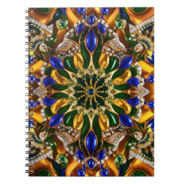 Caderno Espiral Notebook com cores brasileiras Design abstrato