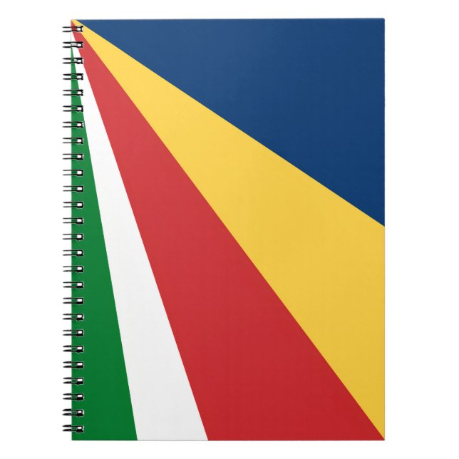 Caderno Espiral Notebook com cores das Seychelles Design abstrato (Frente)
