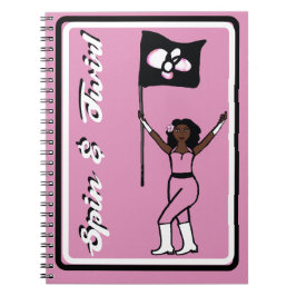 Caderno Espiral Notebook com Dançarino de Sinalizador Rosa