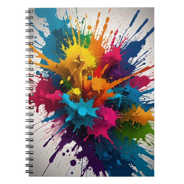 Caderno Espiral Notebook com Design de abertura de cores (Frente)