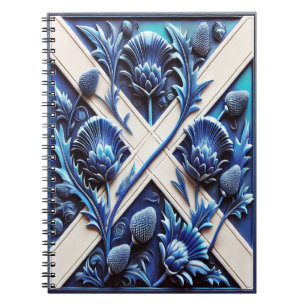 Caderno Espiral Notebook com Design de Escocesa de Aquitos Moderno