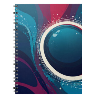 Caderno Espiral Notebook com Design de espiral cósmica - Abstrato 