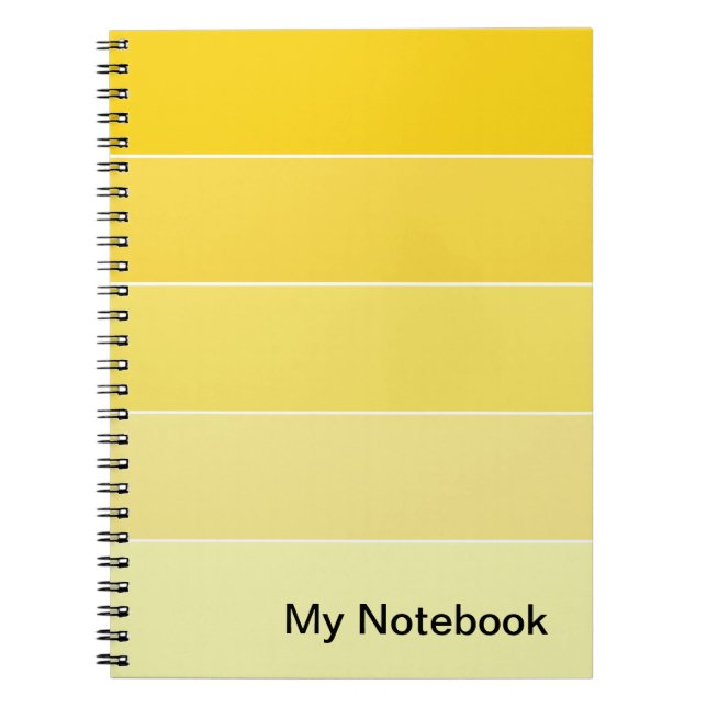Caderno Espiral Notebook com Design de gradiente personalizável (Frente)