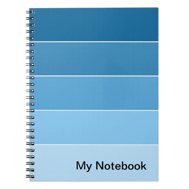 Caderno Espiral Notebook com Design de gradiente personalizável (Frente)