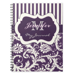 Caderno Espiral Notebook com Diário de Damasco em Fita-Rosa-Rosa-