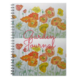 Caderno Espiral Notebook com Diário de jardim com catapura floral