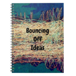 Caderno Espiral Notebook com Diário de Ondas Elétricas Saindo das