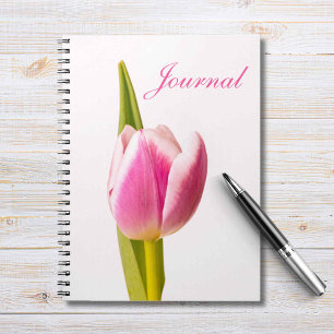 Caderno Espiral Notebook com Diário Tulip rosa