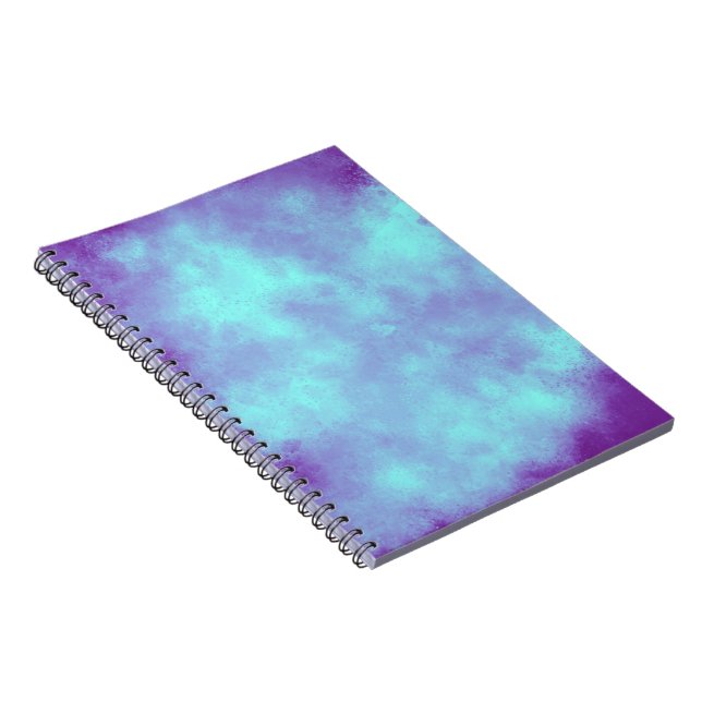 Caderno Espiral Notebook com efeito de nuvem de tempestade roxa (Lado Direito)