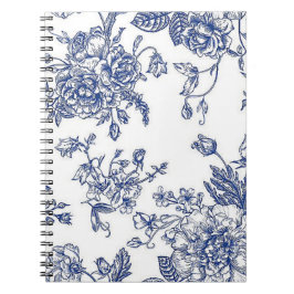 Caderno Espiral Notebook com espiral azul e branco