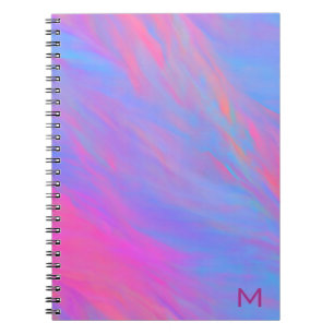 Caderno Espiral Notebook com espiral de fluxo de tinta abstrato Ne