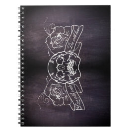 Caderno Espiral Notebook com estilo de tatuagem de tronco de Gótic