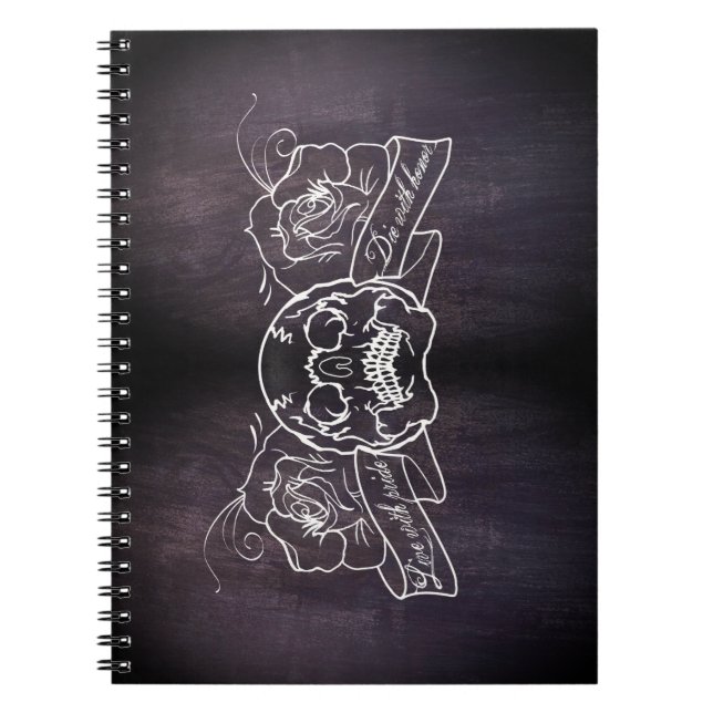 Caderno Espiral Notebook com estilo de tatuagem de tronco de Gótic (Frente)