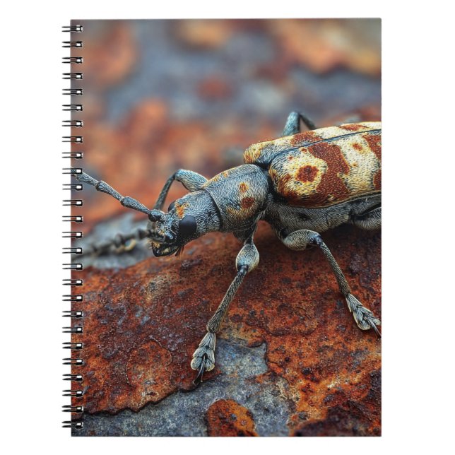 Caderno Espiral Notebook com ferrugem de besouro (Frente)