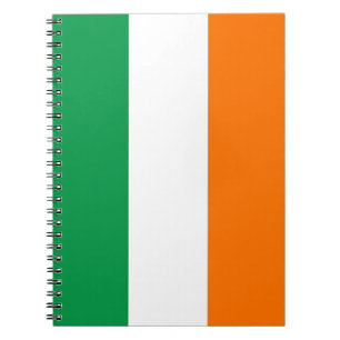 Caderno Espiral Notebook com Flag da Irlanda