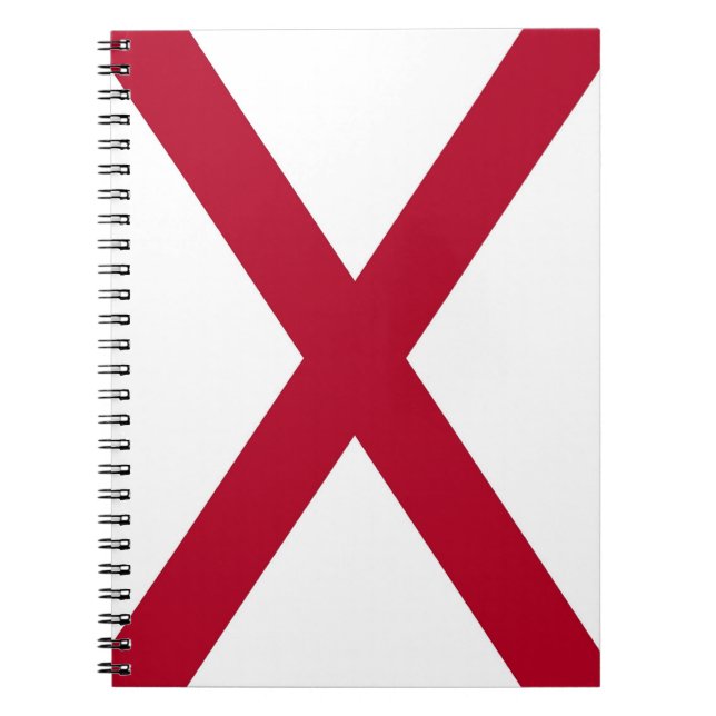 Caderno Espiral Notebook com Flag do Alabama (Frente)