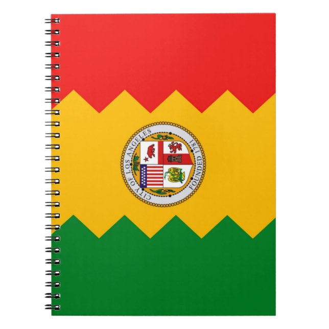 Caderno Espiral Notebook com Flag of Los Angeles, Califórnia (Frente)