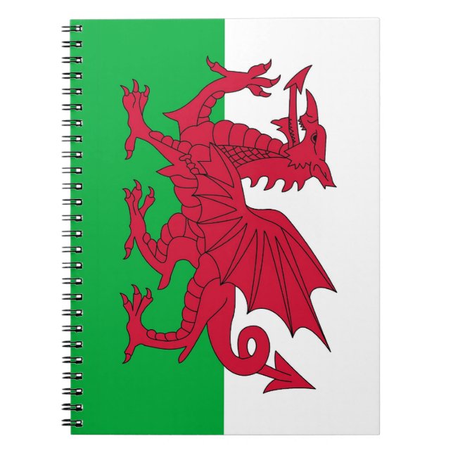 Caderno Espiral Notebook com Flag of Wales (Frente)
