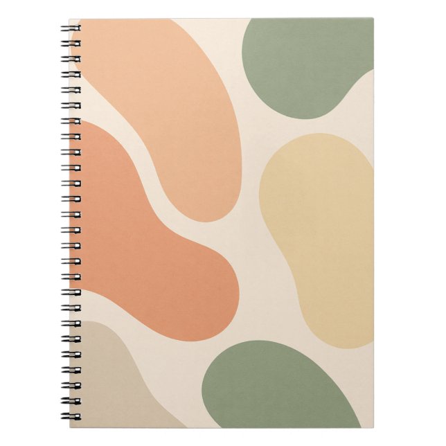 Caderno Espiral Notebook com forma de abstrato Boho (Frente)