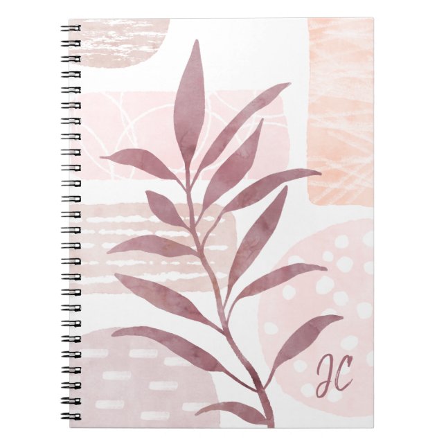 Caderno Espiral Notebook com Forma de Aquarela de abstrato Calming (Frente)