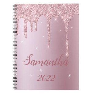 Caderno Espiral Notebook com fotos espirais do Monograma Dourado F